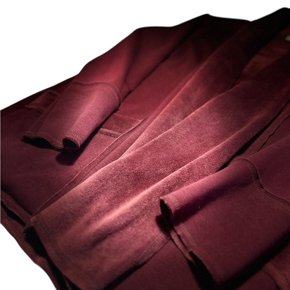 Samantha Dru Anthroplogie Maroon Soft Open Front Cardigan Sz Lrg - Picture 6 of 15
